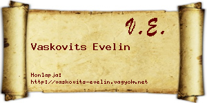 Vaskovits Evelin névjegykártya